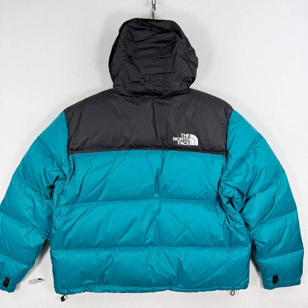 The North Face Nuptse Jacket Size 2X‎ Womens Plus Harbor Blue Hidden Hood NWT - Picture 4 of 14